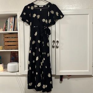 Black wrap dress